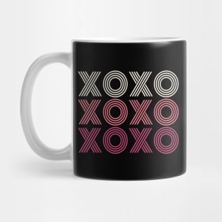 Xoxo Hugs and Kisses Retro Style Valentines Day Mug